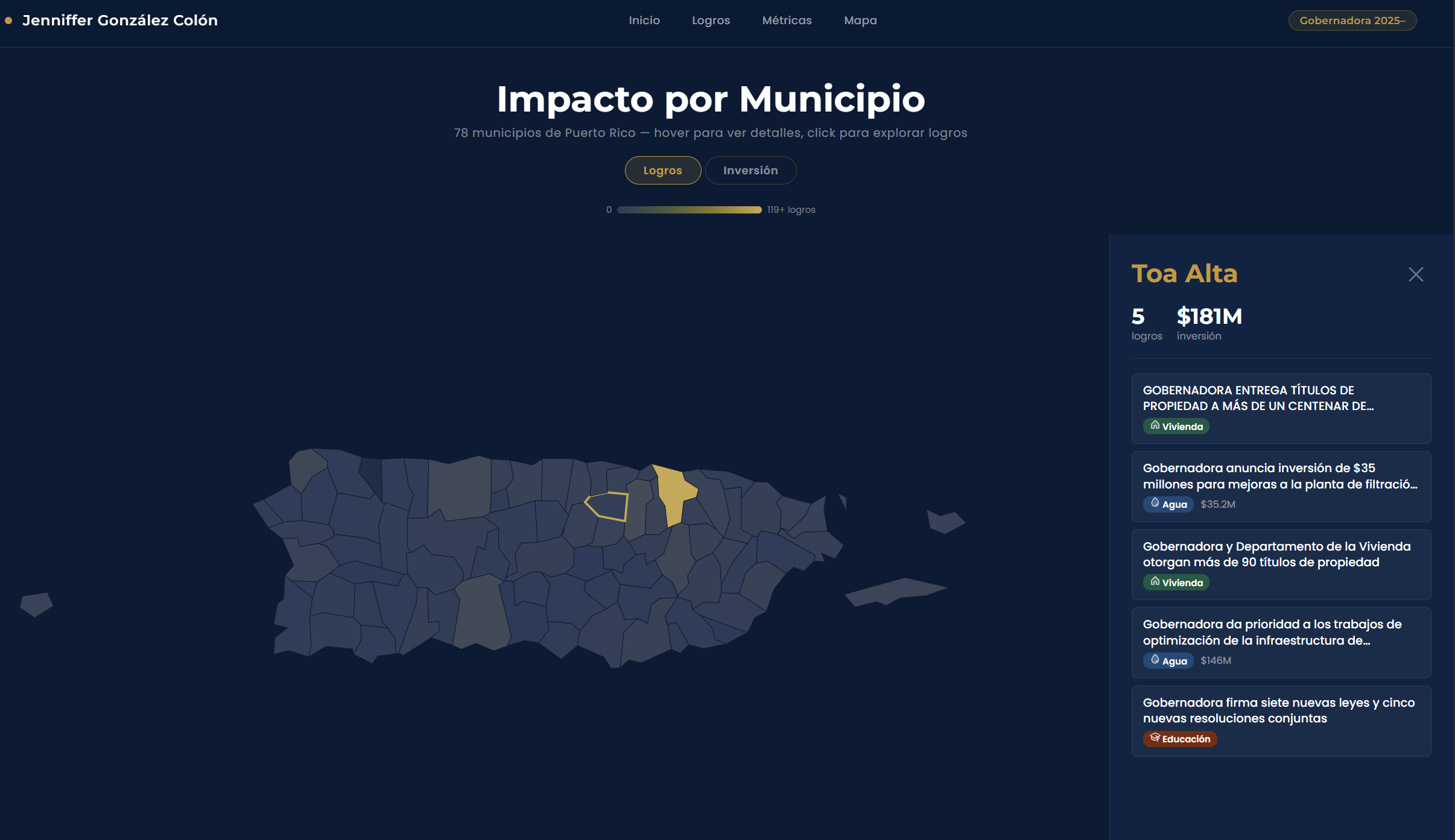 Mapa interactivo de Puerto Rico